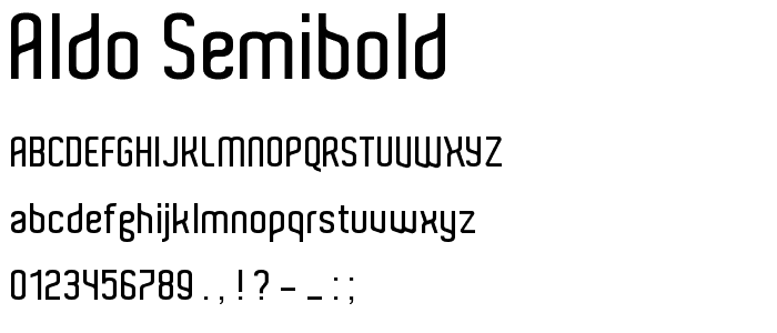 Aldo SemiBold font
